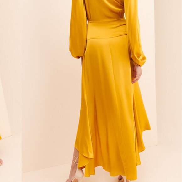 new $700 DIVINE HERITAGE ANTHROPOLOGIE atonement button maxi dress SILK - Picture 4 of 5